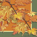 Autumn Leaves Paper Tableware Digital Art