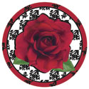 Contemporary Rose Paper Tableware Digital Art