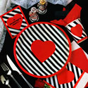 Hearts & Stripes paper tableware